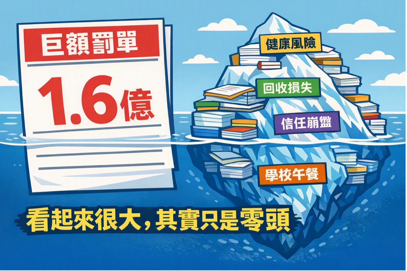 1.6億罰款對比外部成本示意圖